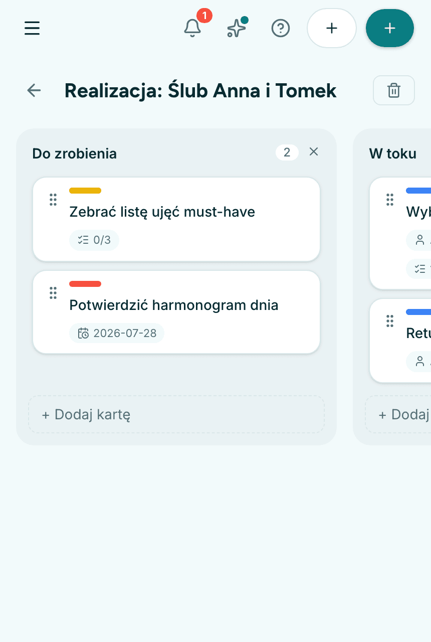 Tablice i zadania w Nurtwise