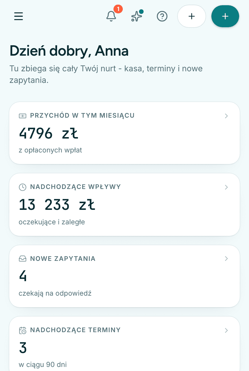 Pulpit Nurtwise - zapytania, terminy i pieniądze w jednym miejscu