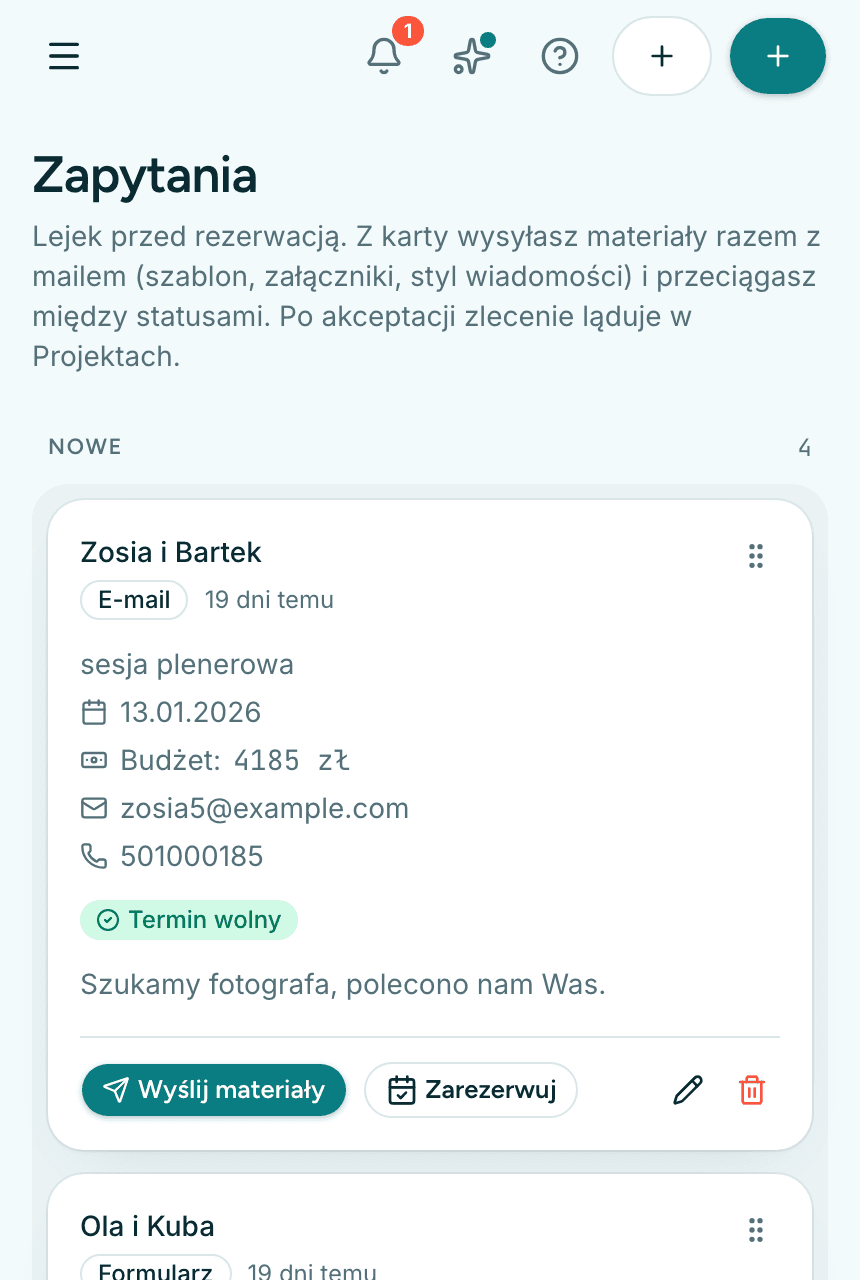 Wszystkie zapytania w jednym miejscu - zamiast rozproszonych czatów