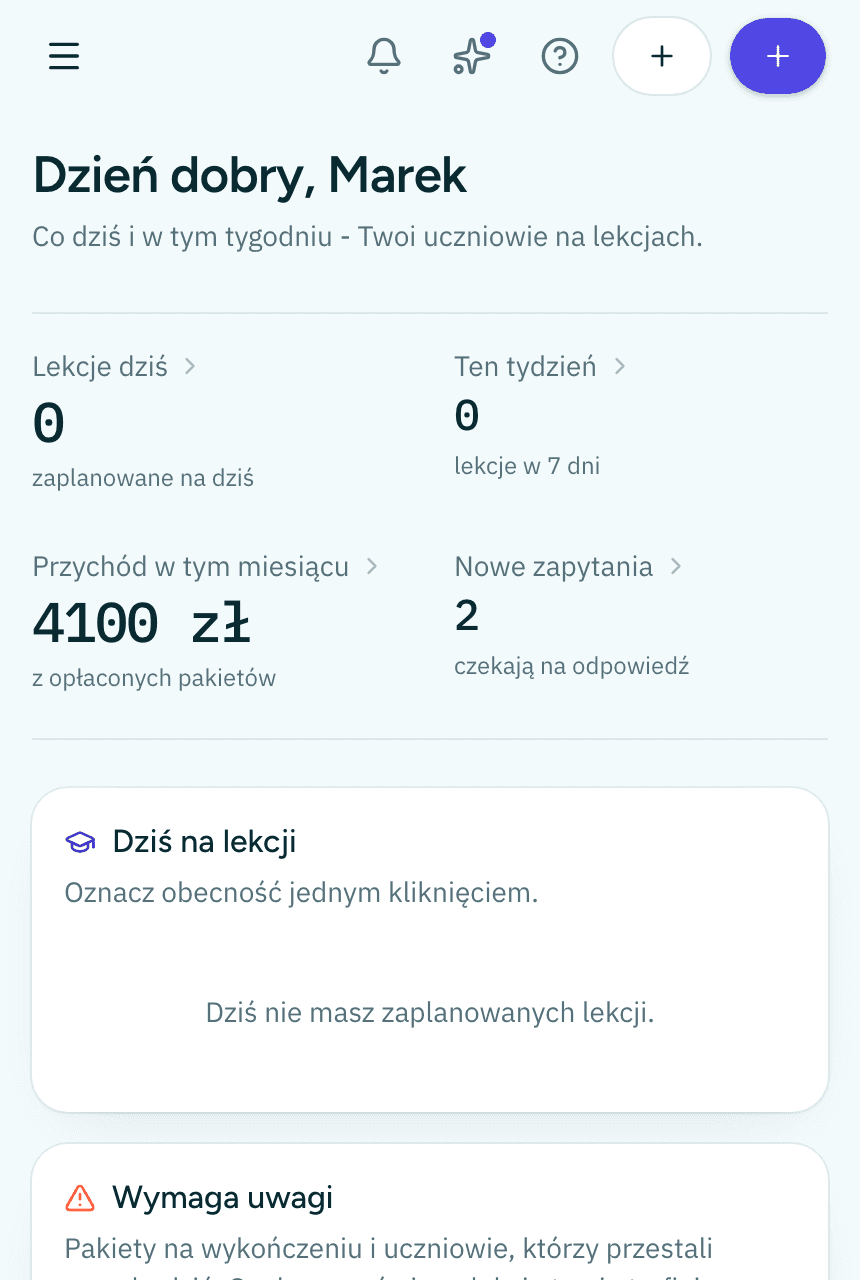 Pulpit Nurtwise dla korepetytora